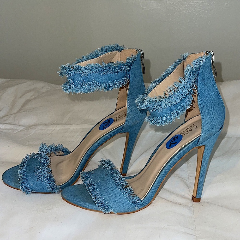 Catherine Malandrino denim heels